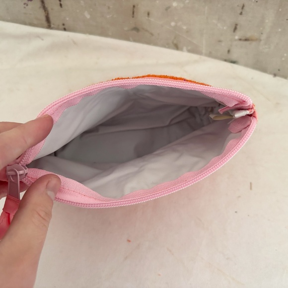 Botox Cosmetic Orange Terrycloth Embroidered Makeup Bag - Picture 4 of 4